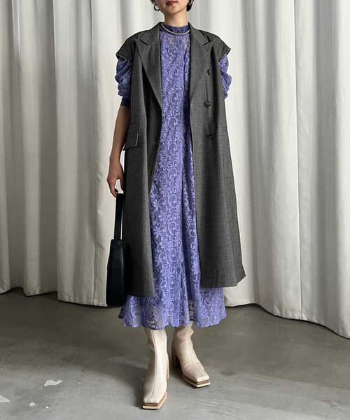 ロングワンピース/マキシワンピースAmeri vintage  EMBROIDERY DRESS
